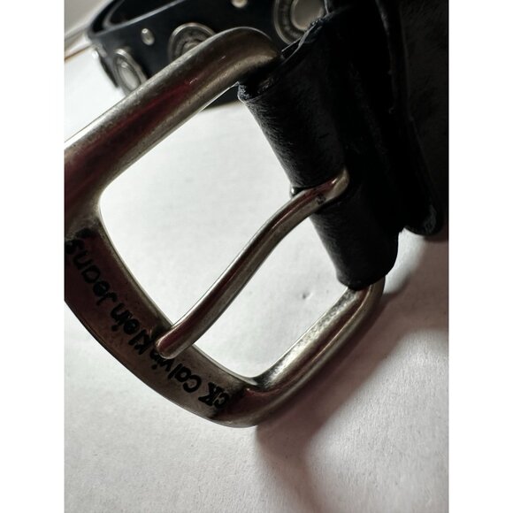 Calvin Klein Belt XL Black Leather Coins Rocker Moto Chic CK Jeans unisex main image 4